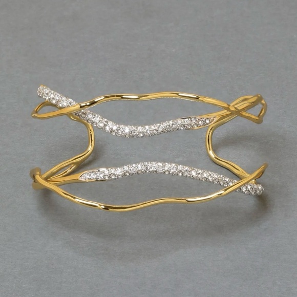 SOLD - ALEXIS BITTAR Solanales Crystal Gold Cuff - Picture 11 of 15